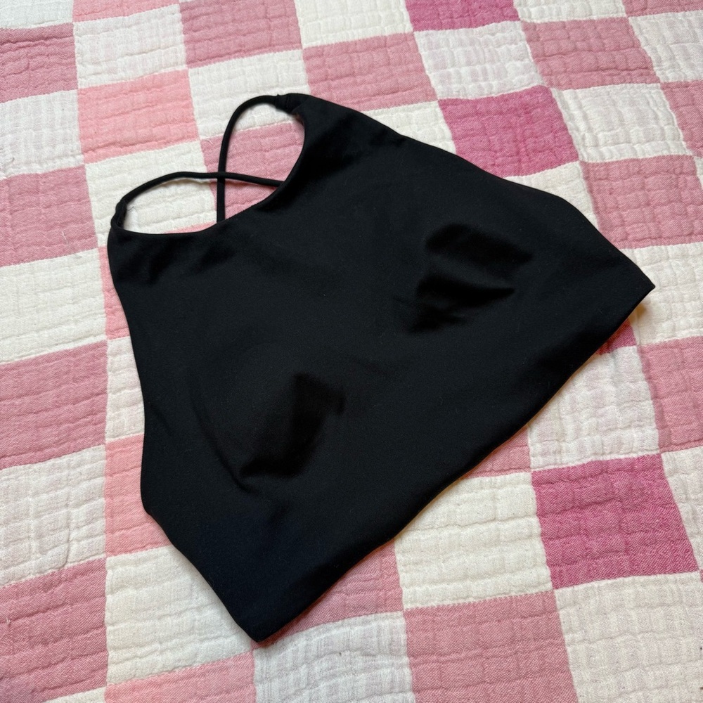 Victoria's Secret Black Halter Sports Bra